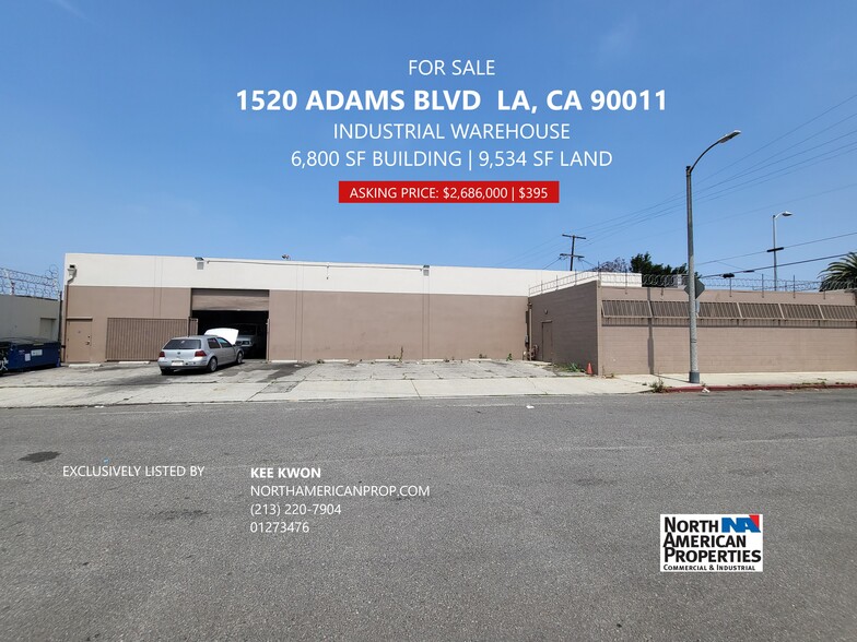 Primary Photo Of 1520 E Adams Blvd, Los Angeles Warehouse For Sale