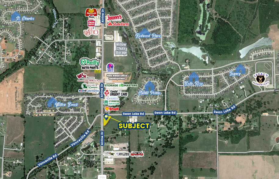 Primary Photo Of Airline Dr @ Swan Lake rd, Bossier City Land For Sale