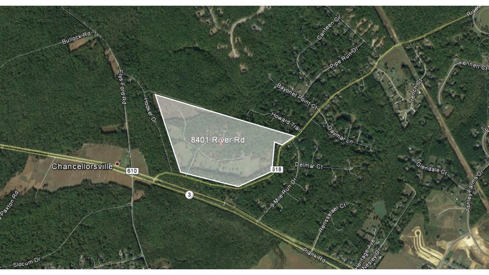 Primary Photo Of 8401 River Rd, Fredericksburg Land For Sale