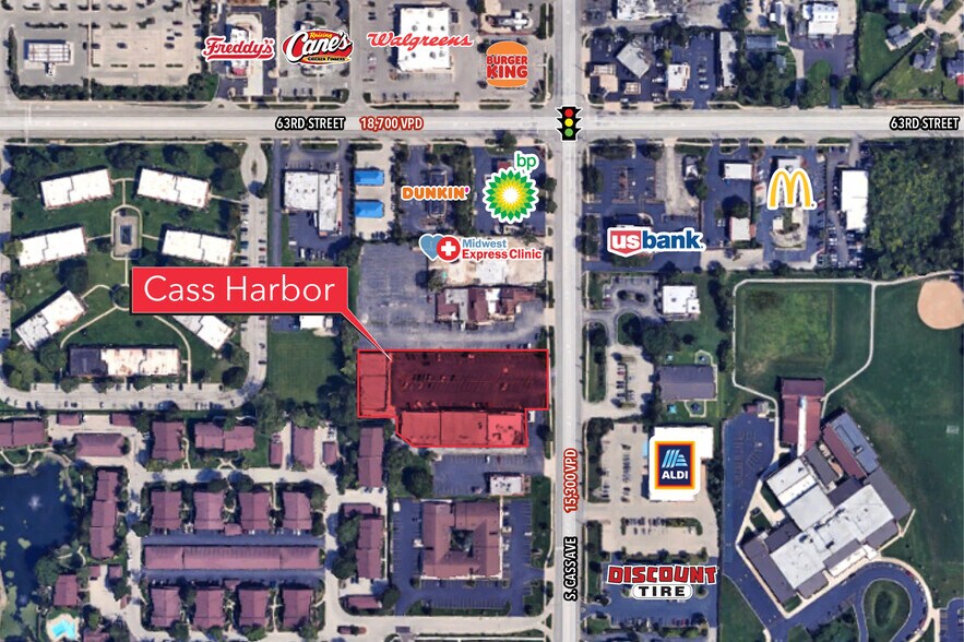 More Photos Of 6344-6400 S Cass Ave, Westmont Storefront For Lease
