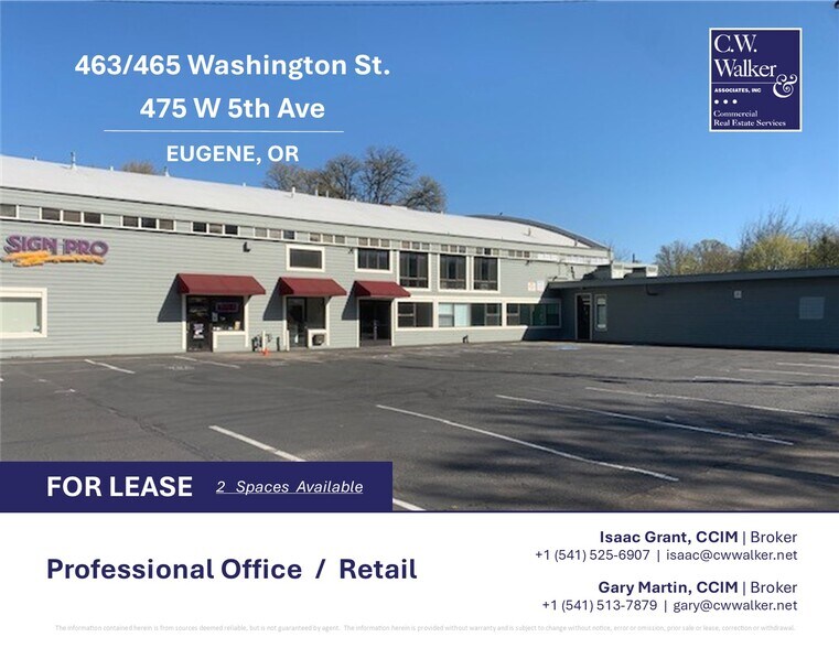 Primary Photo Of 475 W 5th Ave, Eugene Storefront Retail Office For Lease