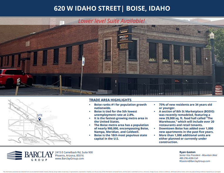 Primary Photo Of 620 W Idaho St, Boise Restaurant For Lease