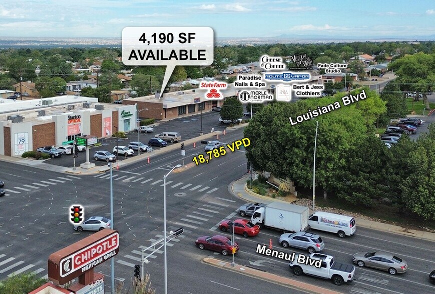 More Photos Of 2633-2677 Louisiana Blvd, Albuquerque Storefront For Lease