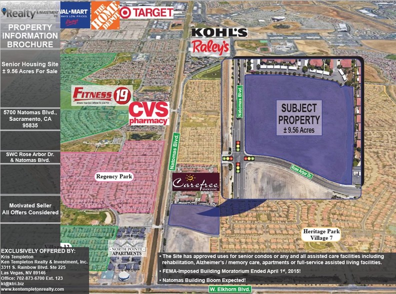 Primary Photo Of Natomas Blvd & Rose Arbor Dr, Sacramento Land For Sale