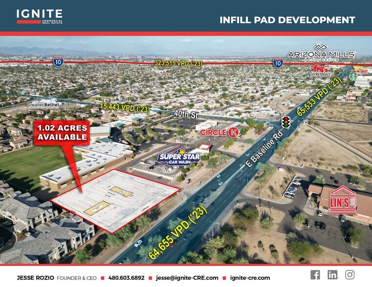More Photos Of W/NWC 40th St @ Baseline Rd, Phoenix Land For Lease