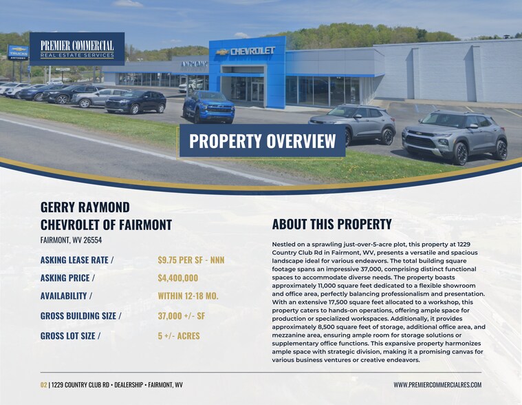 More Photos Of 1229 Country Club Mnr, Fairmont Auto Dealership For Sale
