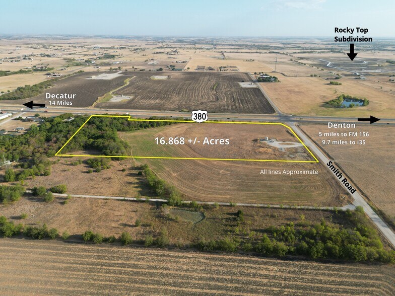 Primary Photo Of TBD HWY 380 @ Smith Road, Ponder Land For Sale