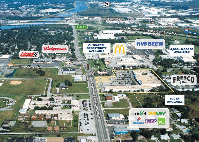 More Photos Of 7819 Palm River Rd, Tampa Storefront For Lease