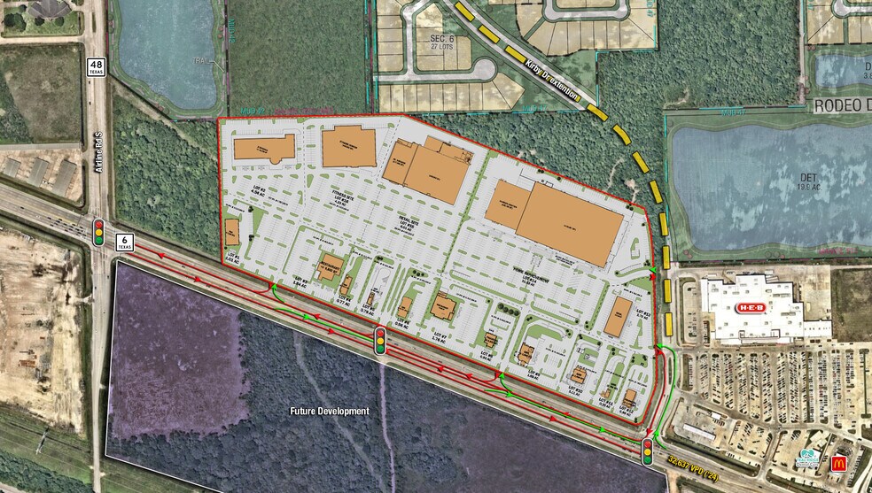 Primary Photo Of Highway 6 @ Kirby Dr, Manvel Land For Lease