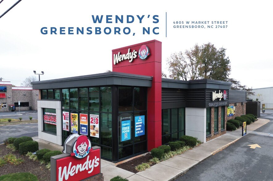 Primary Photo Of 4805 W Market St, Greensboro Fast Food For Sale