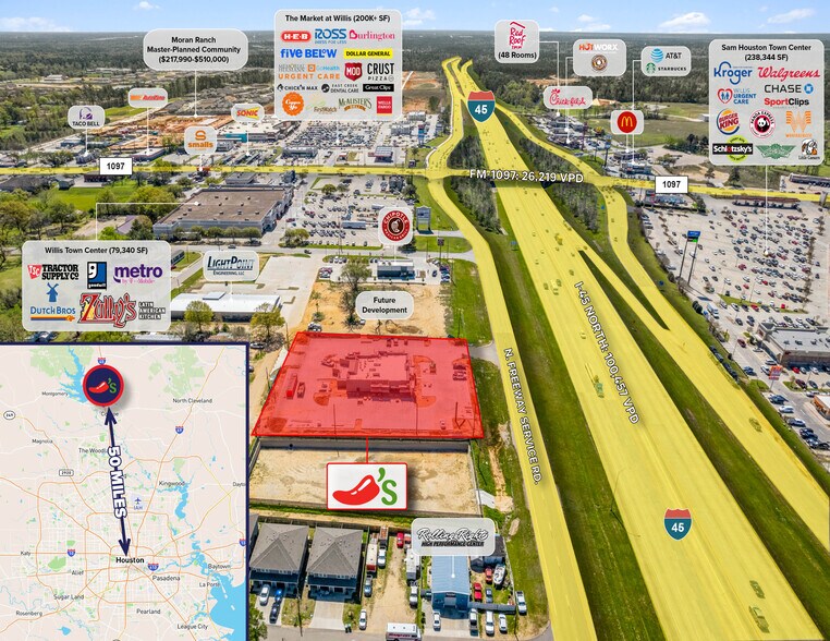 Primary Photo Of 12700 Interstate 45 N, Willis Freestanding For Sale