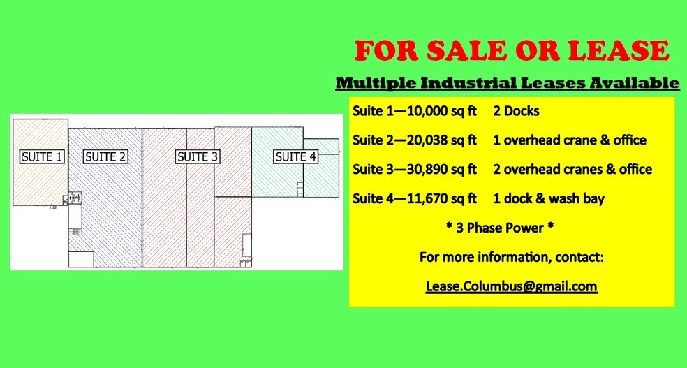 More Photos Of Suite 3 1751 12th Avenue, Columbus Industrial For Lease