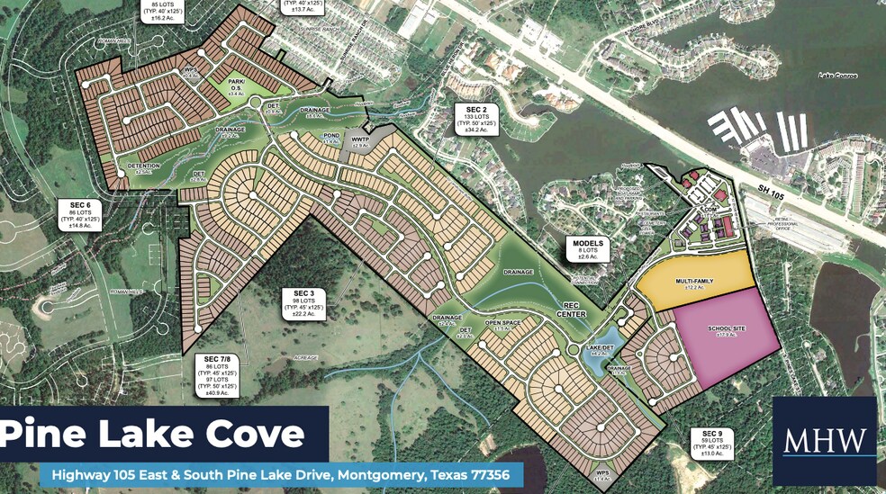 More Photos Of Highway 105 West & S Pine Lake Road, Montgomery Land For Sale