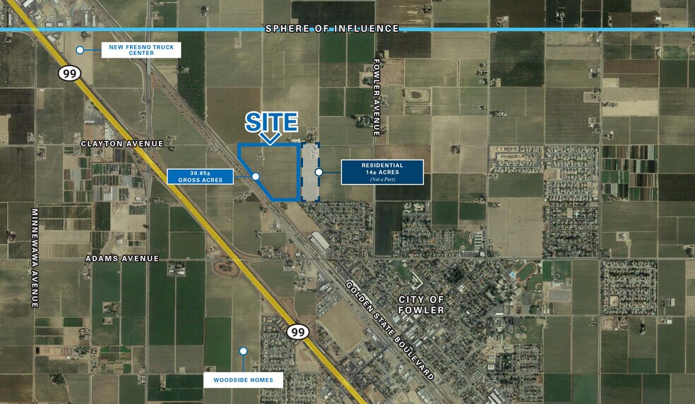 Primary Photo Of Clayton Ave @ Golden State Boulevard, Fowler Land For Sale