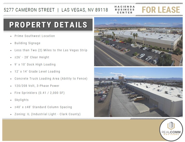 More Photos Of 5277 Cameron St, Las Vegas Warehouse For Lease