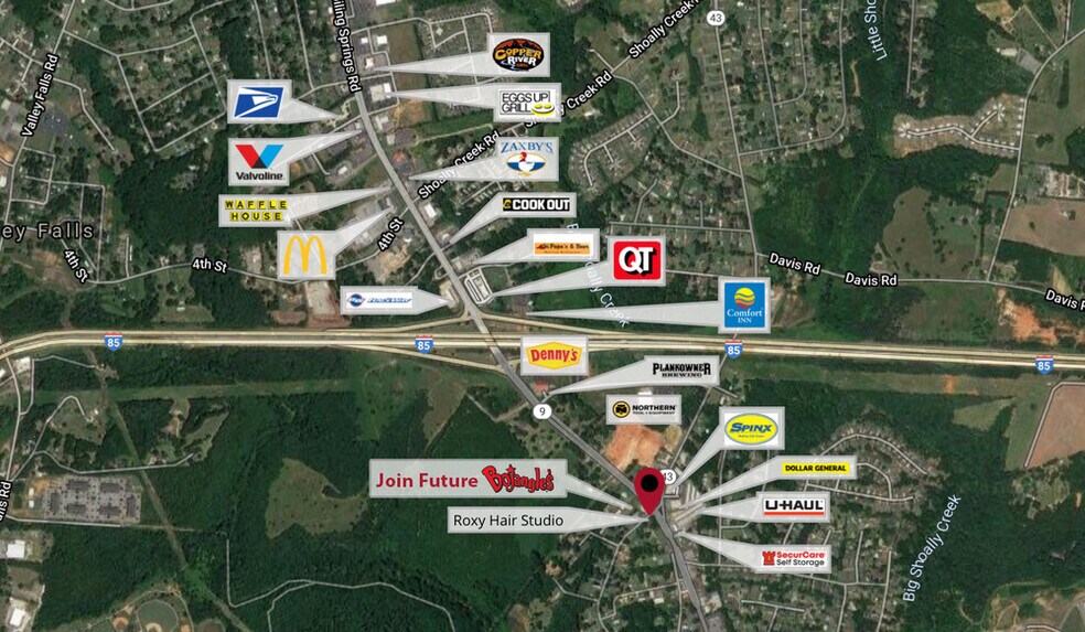 More Photos Of Melody Lane & Boiling Springs Rd, Boiling Springs Land For Lease