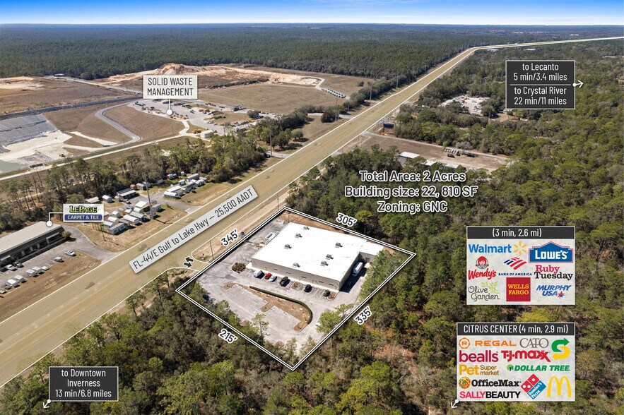 More Photos Of 97 W Gulf To Lake Hwy, Lecanto Freestanding For Sale