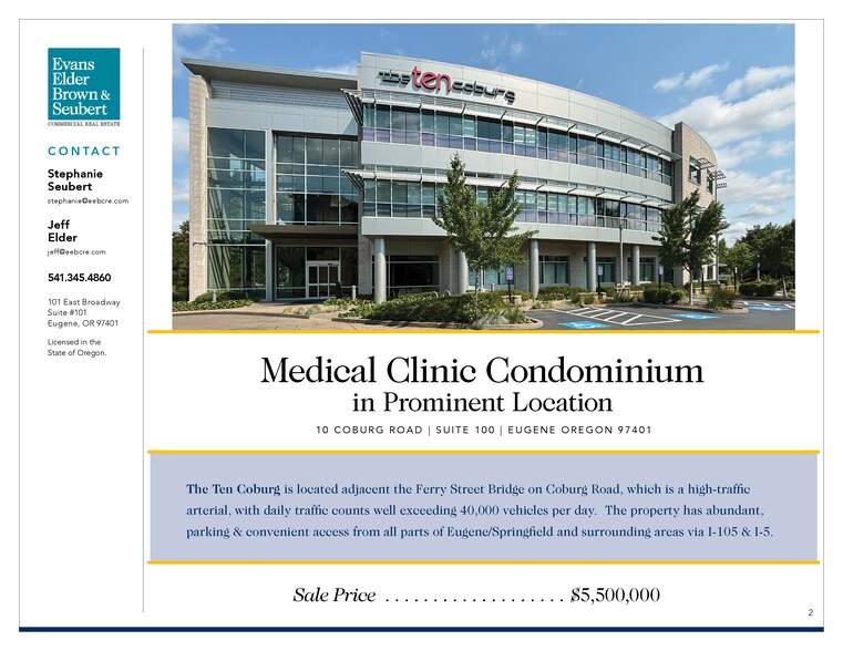 More Photos Of 10 Coburg Rd, Eugene Medical For Sale