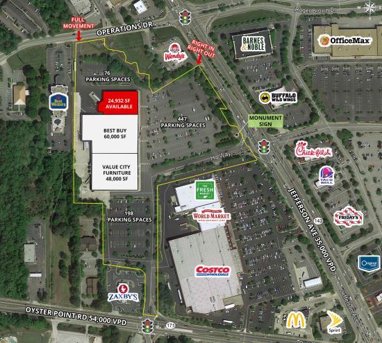 Primary Photo Of 12149-12153 Jefferson Ave, Newport News General Retail For Lease
