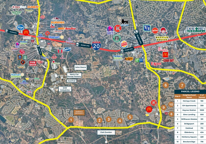 More Photos Of 2933 Gordon Highway, Grovetown Land For Lease