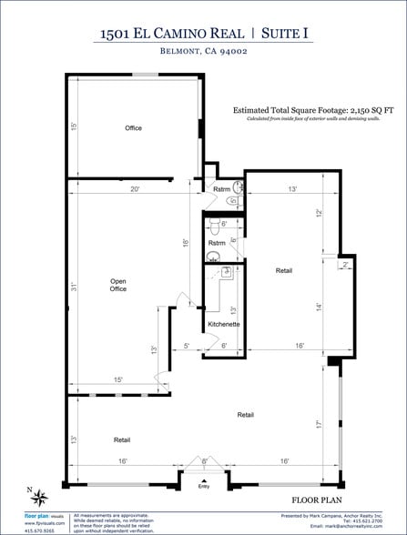 More Photos Of 1501 El Camino Real, Belmont Storefront Retail Office For Lease