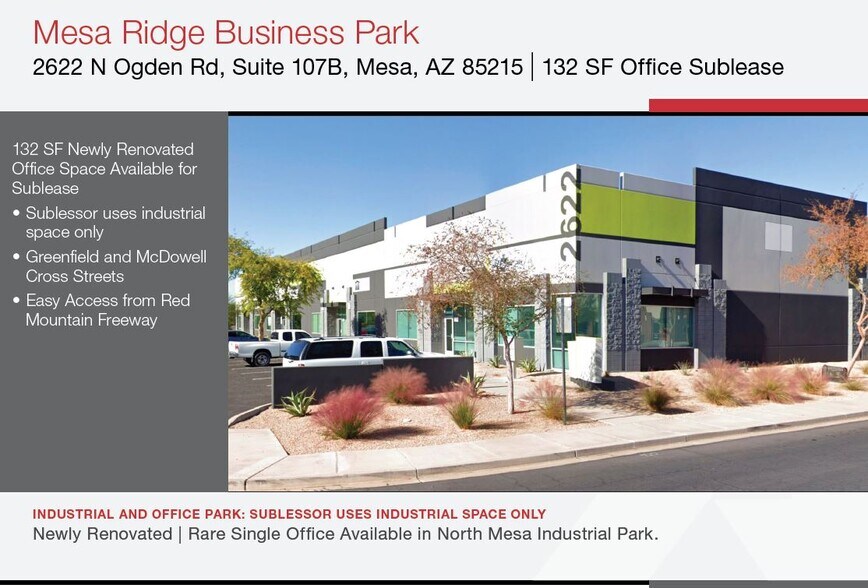 Primary Photo Of 2622 N Ogden Rd, Mesa Warehouse For Lease
