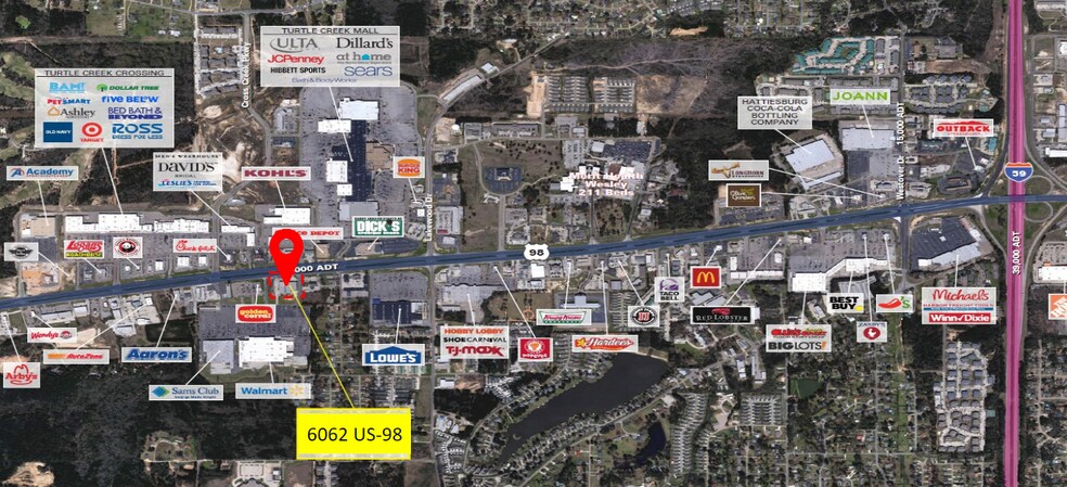 More Photos Of 6062 Hwy 98 W, Hattiesburg Freestanding For Lease