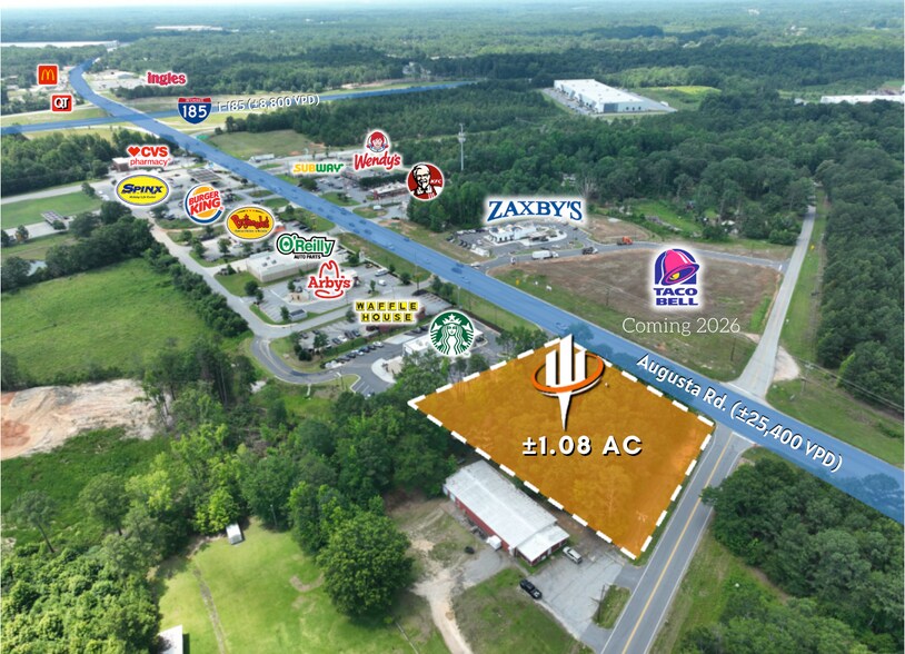 More Photos Of 7415 Augusta rd, Piedmont Land For Lease