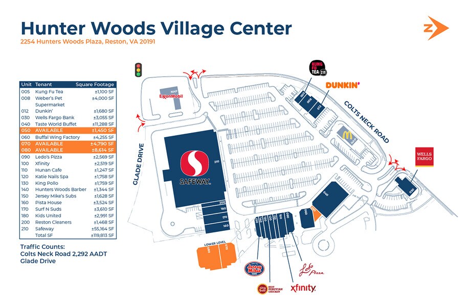 More Photos Of 2204-2280 Hunters Woods Plz, Reston Unknown For Lease