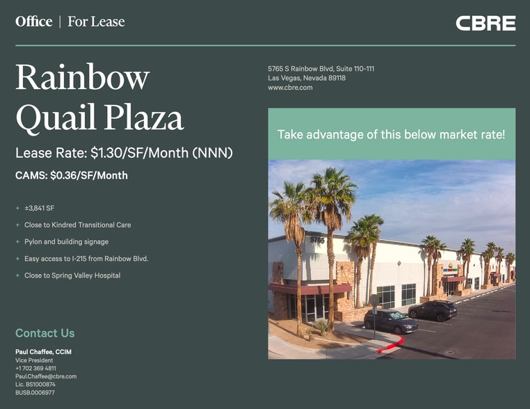 Primary Photo Of 5765 S Rainbow Blvd, Las Vegas Office For Lease
