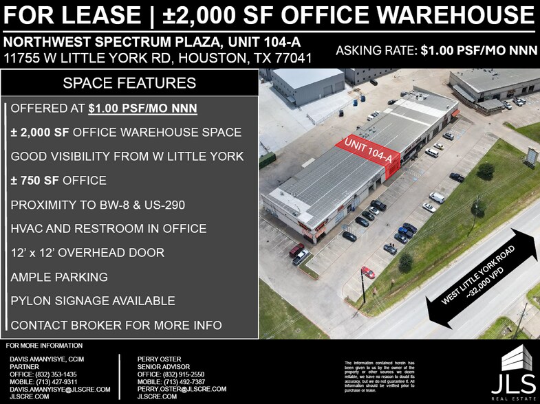 Primary Photo Of 11755 W Little York Rd, Houston Unknown For Lease