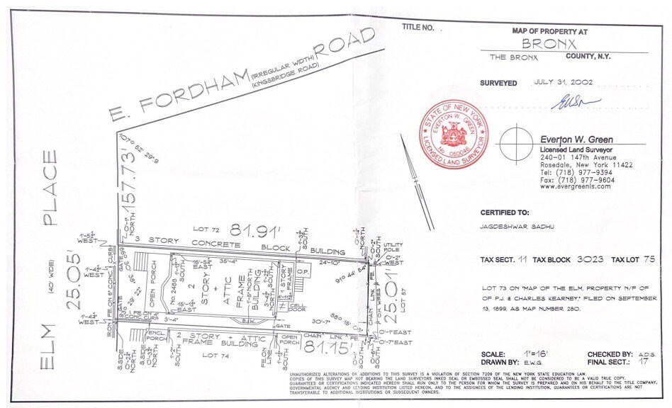 More Photos Of 2486 Elm Pl, Bronx Land For Sale