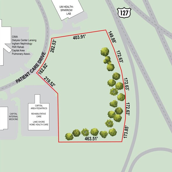 More Photos Of Patient Care Dr @ I496, Lansing Land For Sale