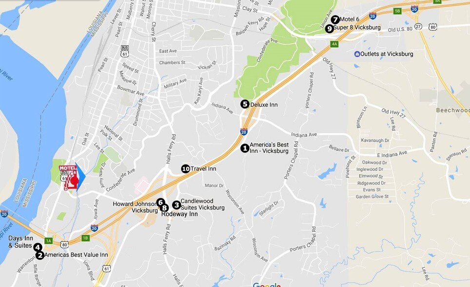 More Photos Of 4041 Washington St, Vicksburg Hotel For Sale