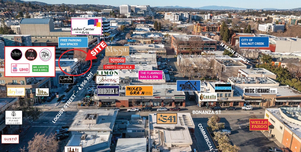 More Photos Of 1525-1531 Locust St, Walnut Creek Storefront For Lease