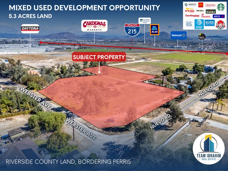 Primary Photo Of NE Corner of Nuevo Rd. and Webster Ave., Perris Land For Sale