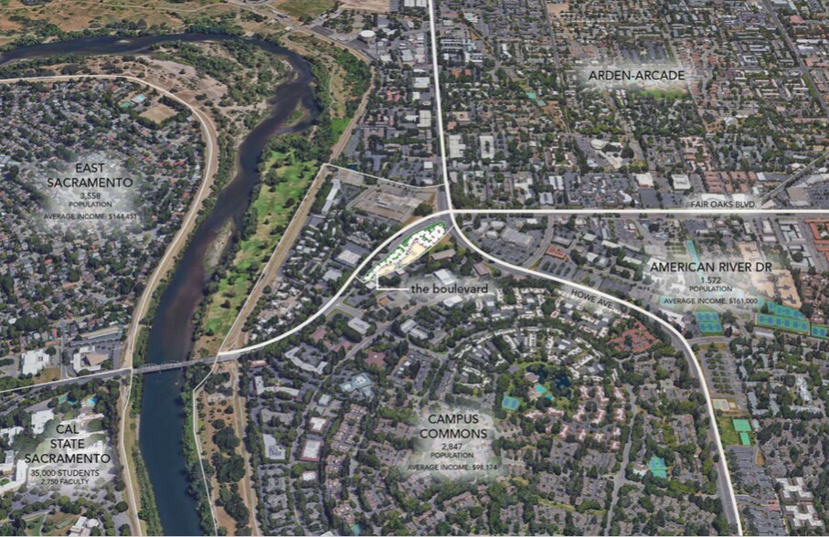 More Photos Of SWC Howe & Fair Oaks Blvd, Sacramento Unknown For Lease