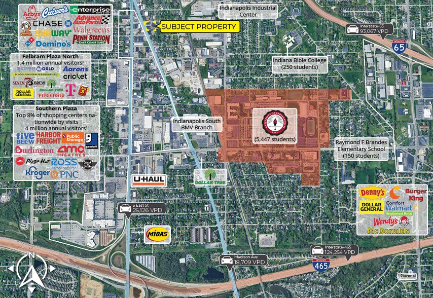 More Photos Of 3301-3307 S Madison Ave, Indianapolis Freestanding For Lease