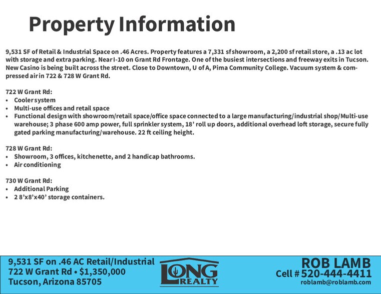 More Photos Of 722 Grant rd, Tucson Warehouse For Sale