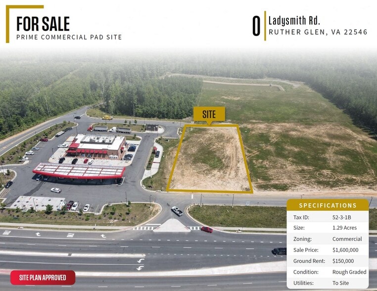 Primary Photo Of Ladysmith Rd, Ruther Glen Land For Sale