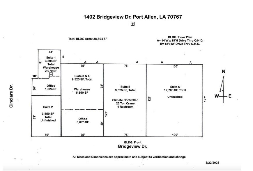 More Photos Of 1402 Bridgeview Dr, Port Allen Light Manufacturing For Lease