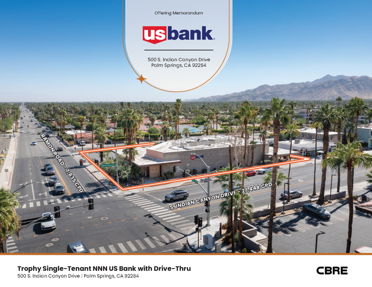 Primary Photo Of 500 S Indian Canyon Dr, Palm Springs Bank For Sale