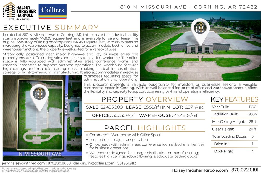 More Photos Of 810 N Missouri Ave, Corning Manufacturing For Sale