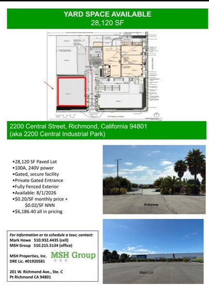 More Photos Of 2200 Central St, Richmond Land For Lease