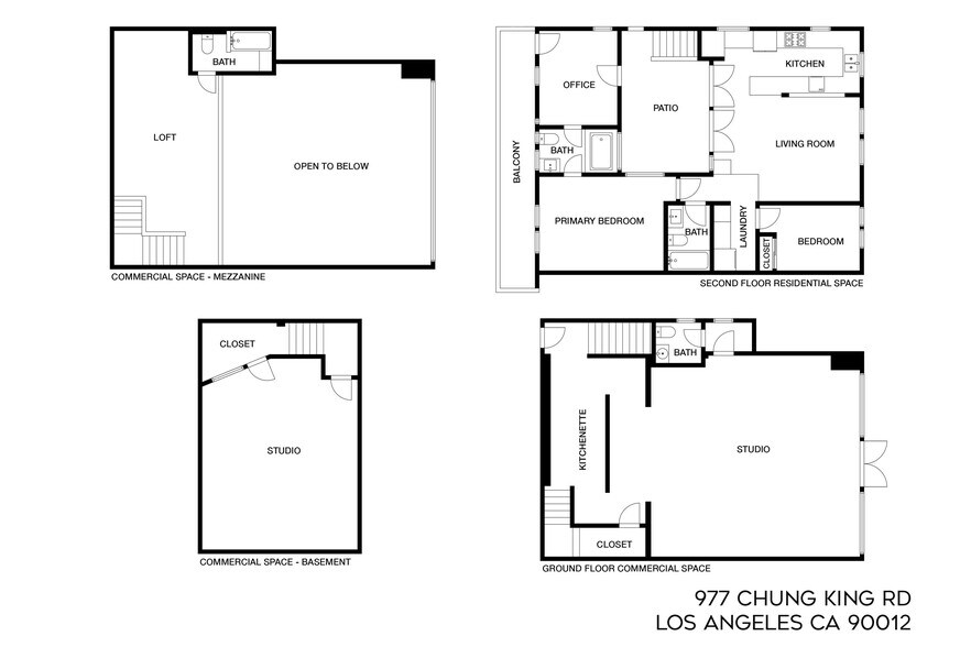 More Photos Of 977 Chung King Rd, Los Angeles Storefront Retail Residential For Sale