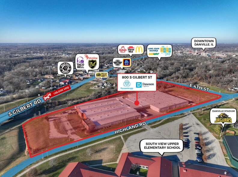 Primary Photo Of 800 S Gilbert St, Danville Warehouse For Sale