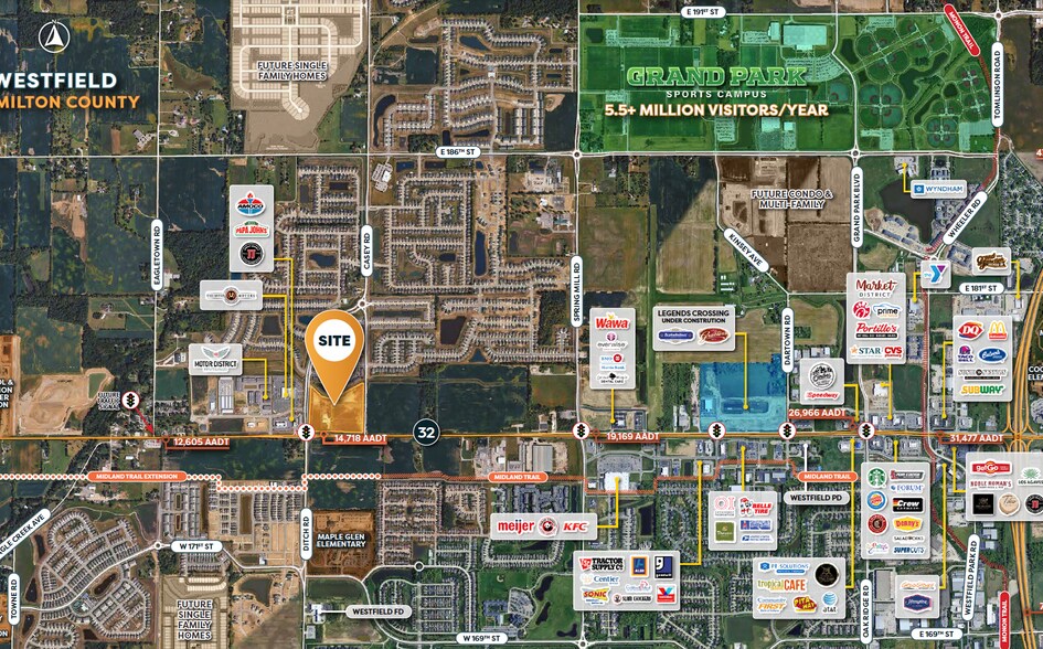 More Photos Of SR 32 and Ditch Rd, Westfield Land For Sale