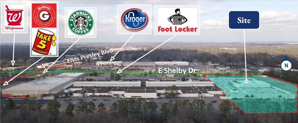 More Photos Of 1300 Southland Mall, Memphis Freestanding For Sale