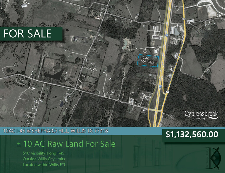 Primary Photo Of 0 I-45 & Shepherd Hill rd, Willis Land For Sale