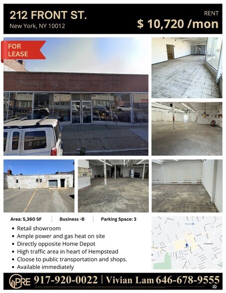 More Photos Of 210-218 Front St, Hempstead Warehouse For Lease
